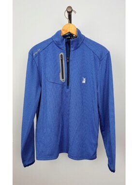 Ralph Lauren RLX Blue Long Sleeve Quarter-Zip Pullover Mens S Golf Performance